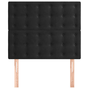 Kopfteil Schwarz 100x5x118/128 cm Samt