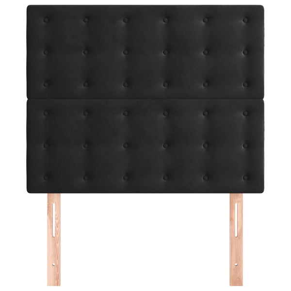 Kopfteil Schwarz 100x5x118/128 cm Samt