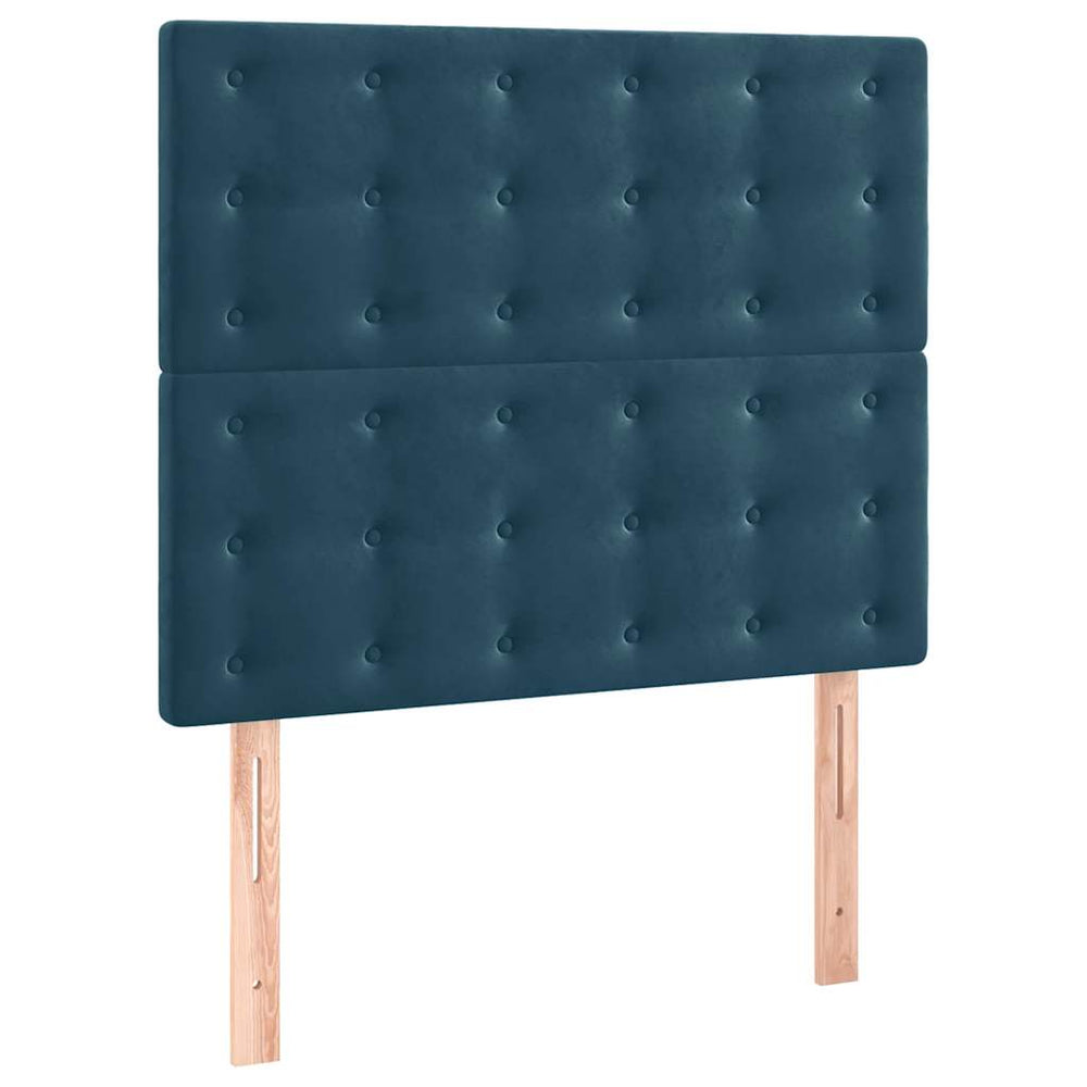 Kopfteil Dunkelblau 100x5x118/128 cm Samt