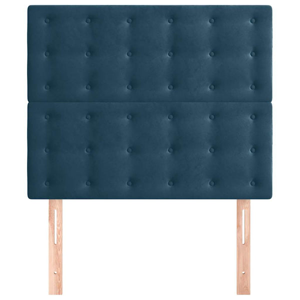 Kopfteil Dunkelblau 100x5x118/128 cm Samt