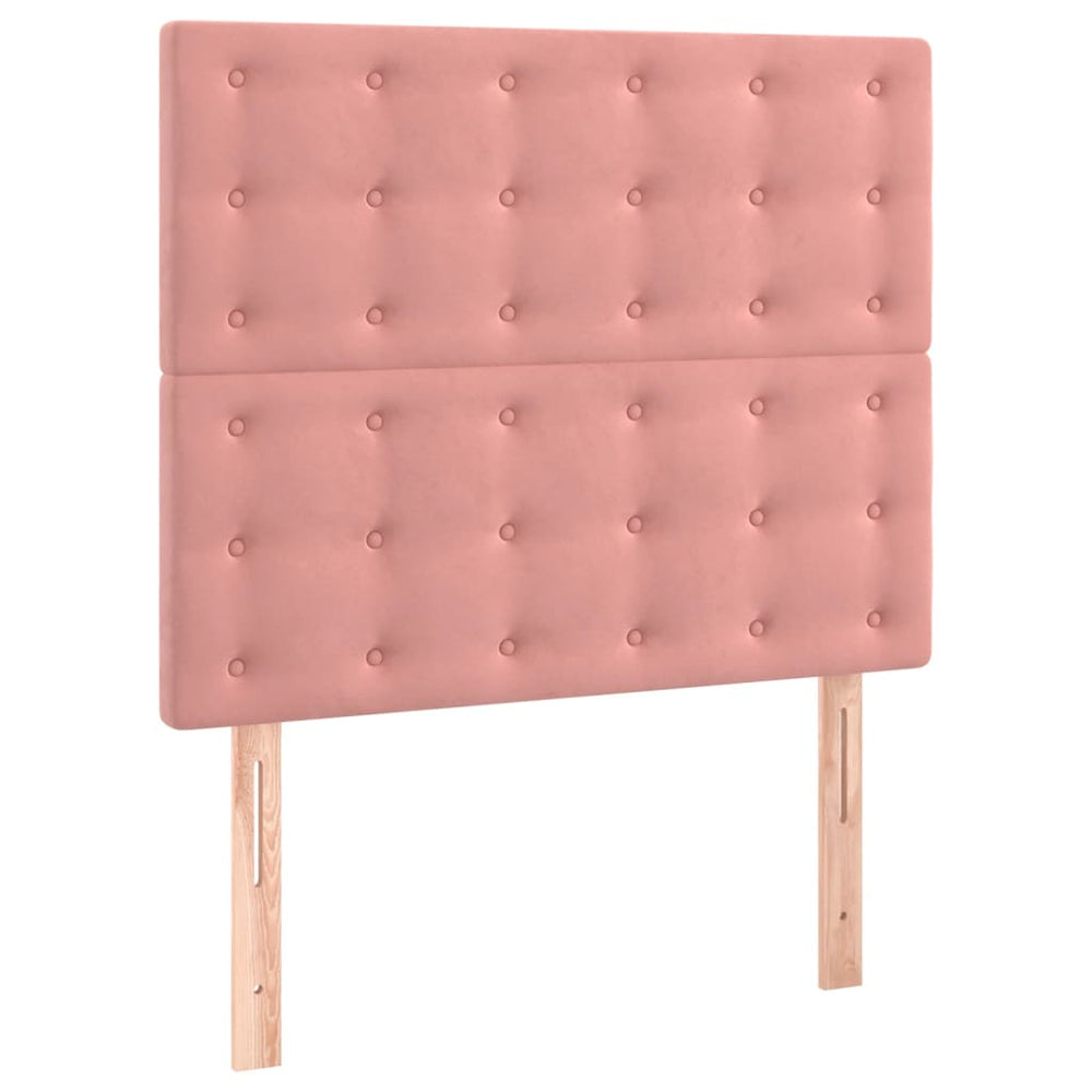 Kopfteil Rosa 100 x 5 x 118/128 cm Samt