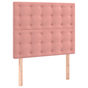 Kopfteil Rosa 100 x 5 x 118/128 cm Samt