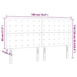Kopfteil Dunkelgrün 180x5x118/128 cm Samt