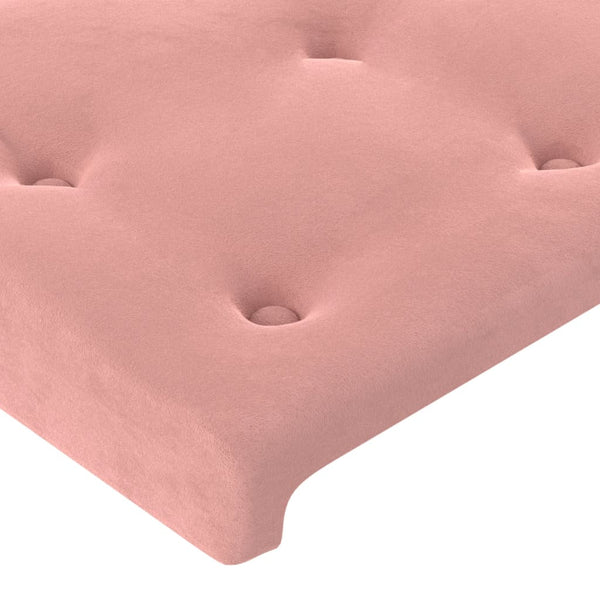 Kopfteil Rosa 200 x 5 x 118/128 cm Samt