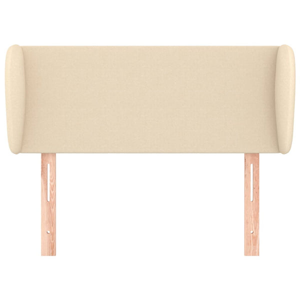 Kopfteil mit Ohren Creme 83x23x78/88 cm Stoff