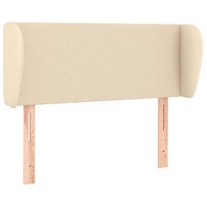Kopfteil mit Ohren Creme 93x23x78/88 cm Stoff