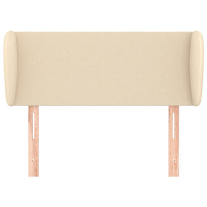 Kopfteil mit Ohren Creme 93x23x78/88 cm Stoff