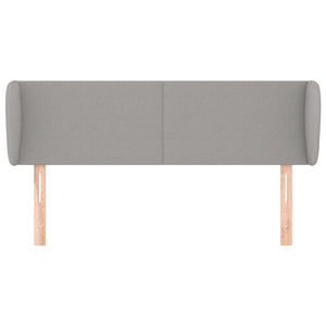 Kopfteil mit Ohren Hellgrau 147x23x78/88 cm Stoff