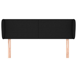 Kopfteil mit Ohren Schwarz 147x23x78/88 cm Stoff