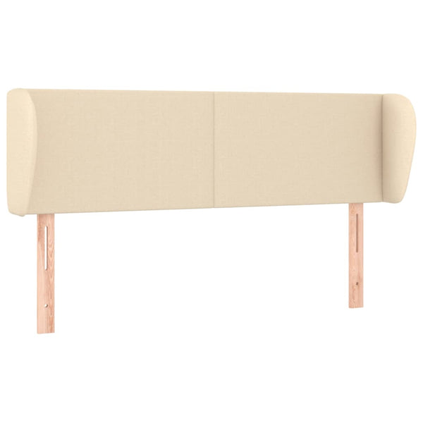 vidaXL Tête de lit à oreilles Crème 147x23x78/88 cm Tissu