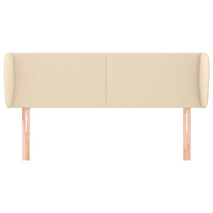 vidaXL Tête de lit à oreilles Crème 147x23x78/88 cm Tissu