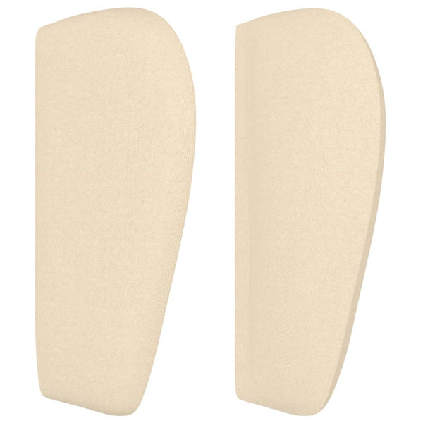 vidaXL Tête de lit à oreilles Crème 147x23x78/88 cm Tissu