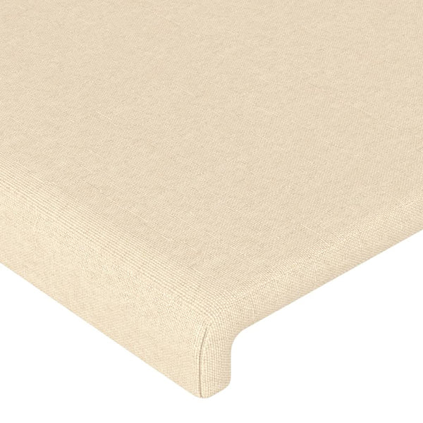 vidaXL Tête de lit à oreilles Crème 147x23x78/88 cm Tissu