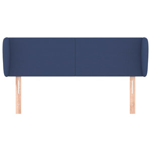 Kopfteil mit Ohren Blau 147x23x78/88 cm Stoff