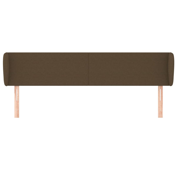 Kopfteil mit Ohren Dunkelbraun 183x23x78/88 cm Stoff
