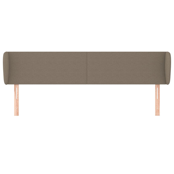 Kopfteil mit Ohren Taupe 203x23x78/88 cm Stoff