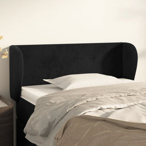 vidaXL Tête de lit à oreilles Noir 83x23x78/88 cm Velours