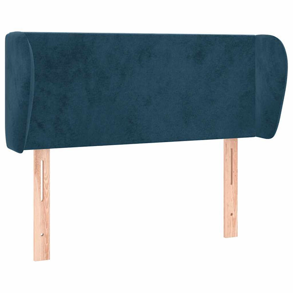 Kopfteil mit Ohren Dunkelblau 83x23x78/88 cm Samt
