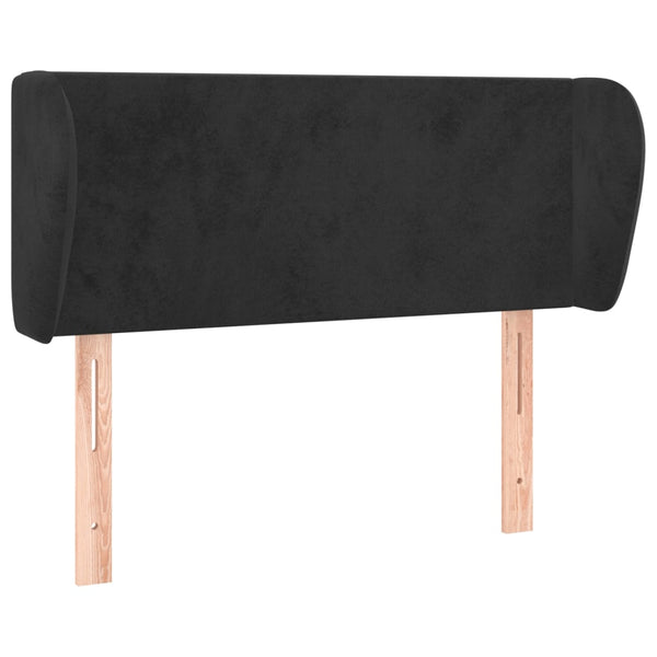 vidaXL Tête de lit à oreilles Noir 93x23x78/88 cm Velours