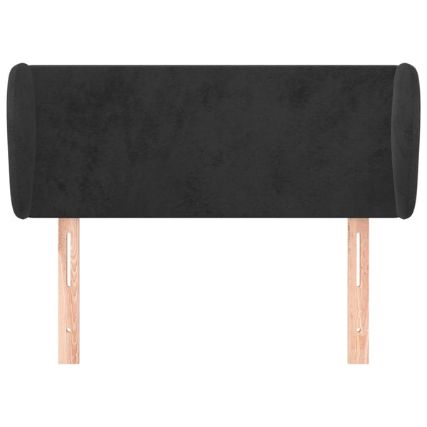 vidaXL Tête de lit à oreilles Noir 93x23x78/88 cm Velours