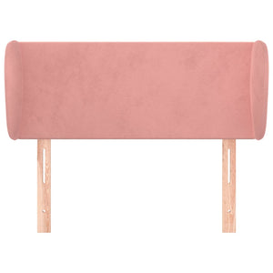 Kopfteil mit Ohren Rosa 93x23x78/88 cm Samt
