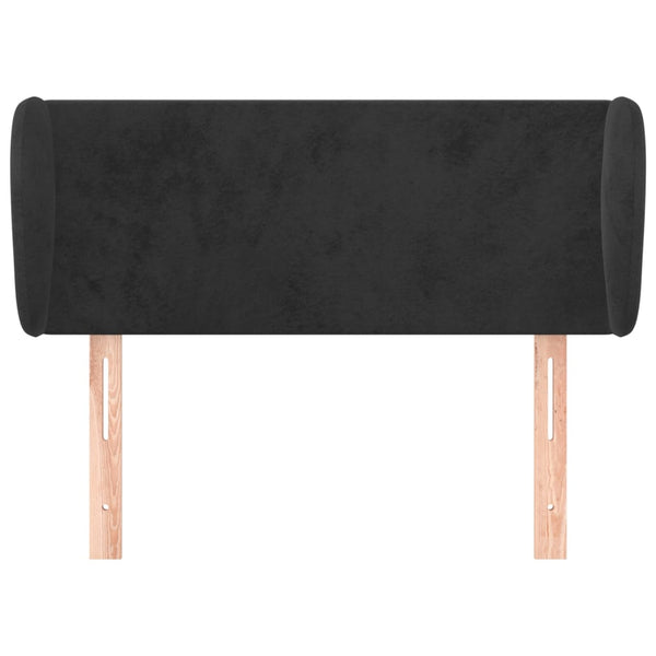 vidaXL Tête de lit à oreilles Noir 103x23x78/88 cm Velours