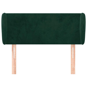 Kopfteil mit Ohren Dunkelgrün 103x23x78/88 cm Samt