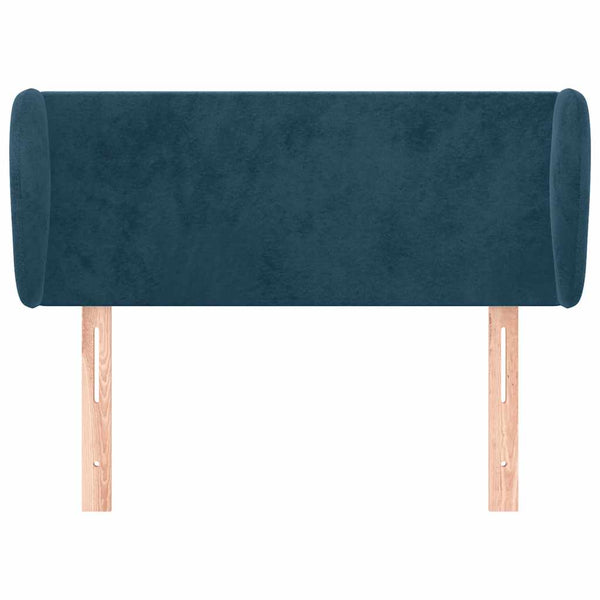 Kopfteil mit Ohren Dunkelblau 103x23x78/88 cm Samt