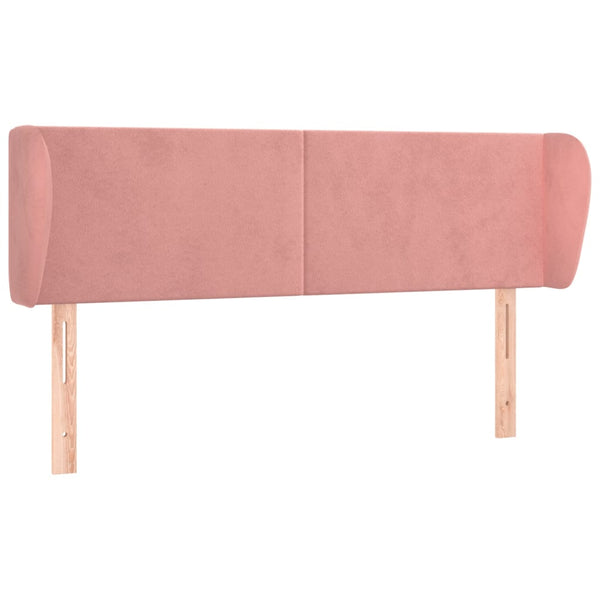 Kopfteil mit Ohren Rosa 147x23x78/88 cm Samt