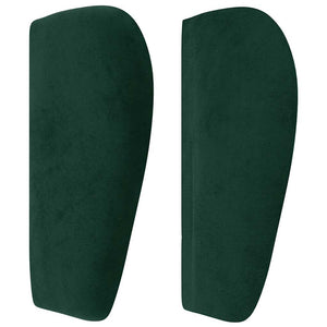 vidaXL Tête de lit à oreilles Velours vert foncé 203x23x78/88 cm