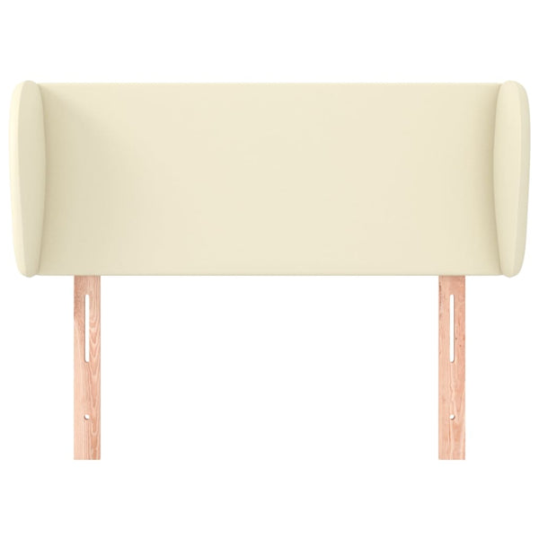Kopfteil mit Ohren Creme 83x23x78/88 cm Kunstleder