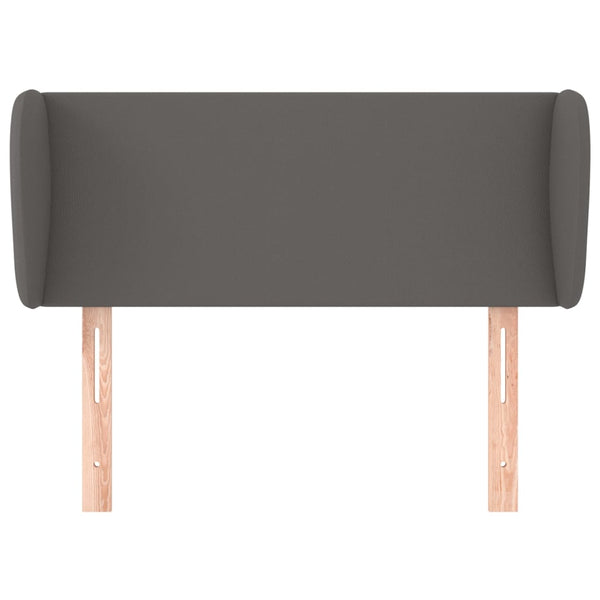 Kopfteil mit Ohren Grau 83x23x78/88 cm Kunstleder