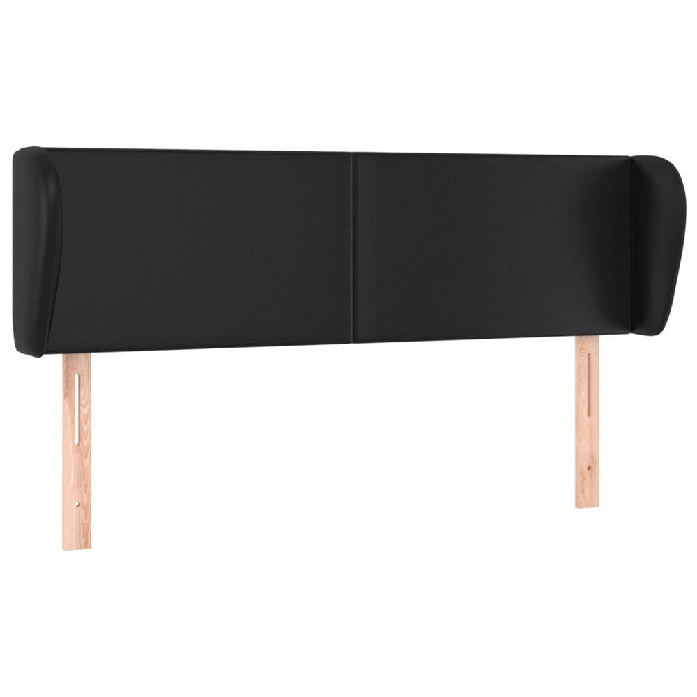 Kopfteil mit Ohren Grau 147x23x78/88 cm Kunstleder