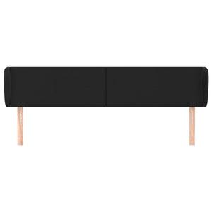Kopfteil mit Ohren Schwarz 163x23x78/88 cm Kunstleder