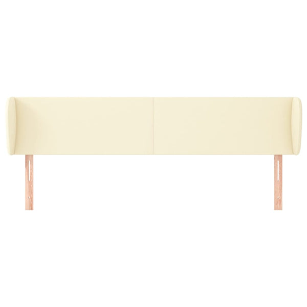 Kopfteil mit Ohren Creme 163x23x78/88 cm Kunstleder