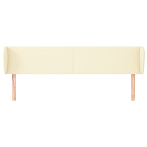 Kopfteil mit Ohren Creme 183x23x78/88 cm Kunstleder