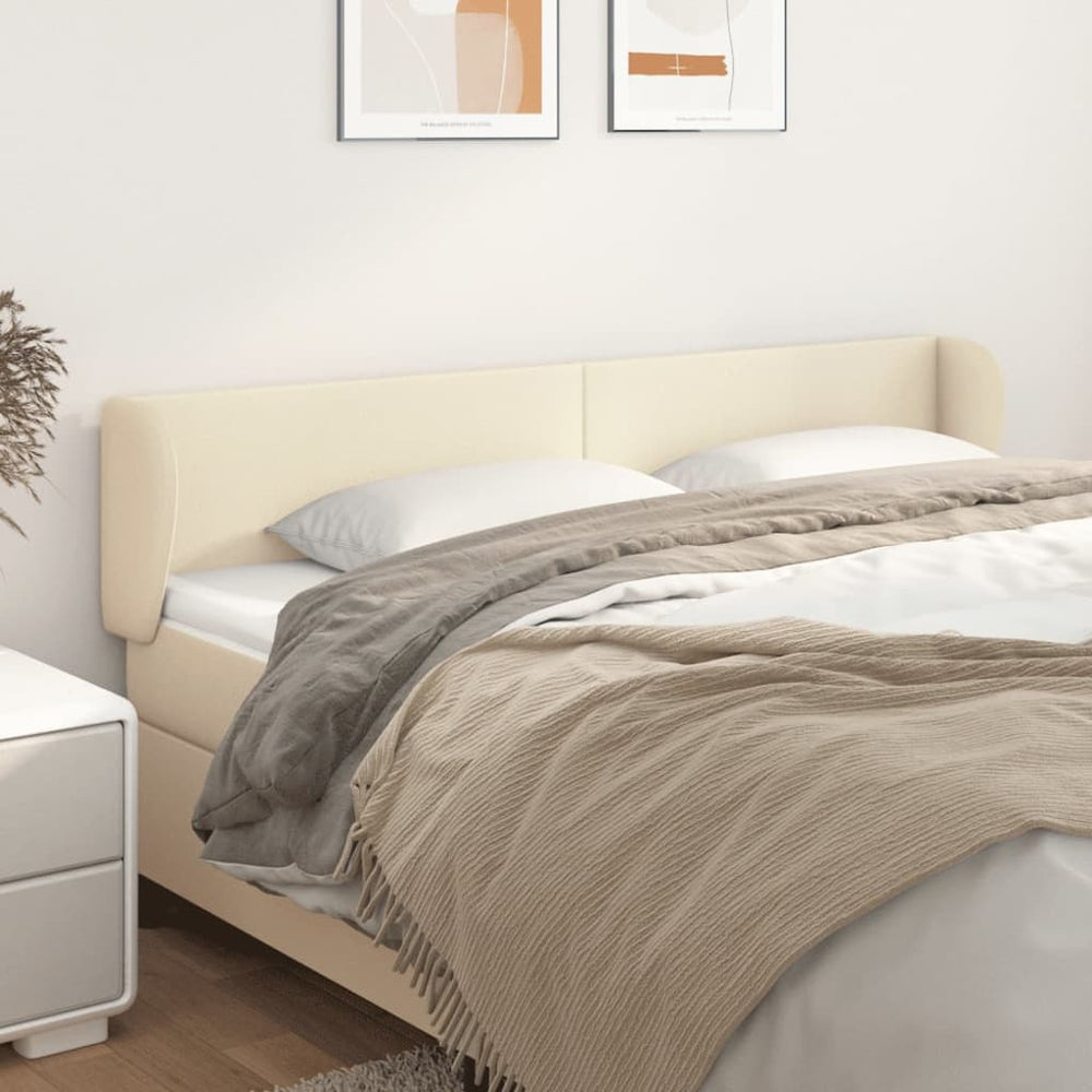 Kopfteil mit Ohren Creme 183x23x78/88 cm Kunstleder