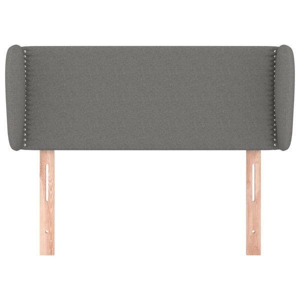 Kopfteil mit Ohren Dunkelgrau 93x23x78/88 cm Stoff