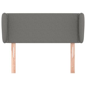 vidaXL Tête de lit à oreilles Gris foncé 103x23x78/88 cm Tissu