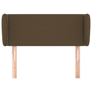 Kopfteil mit Ohren Dunkelbraun 103x23x78/88 cm Stoff