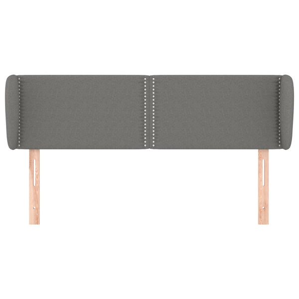 Kopfteil mit Ohren Dunkelgrau 147x23x78/88 cm Stoff