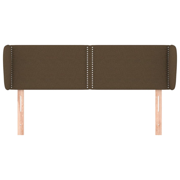 Kopfteil mit Ohren Dunkelbraun 147x23x78/88 cm Stoff