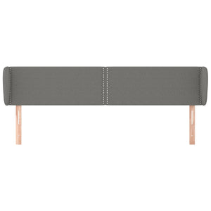 Kopfteil mit Ohren Dunkelgrau 163x23x78/88 cm Stoff