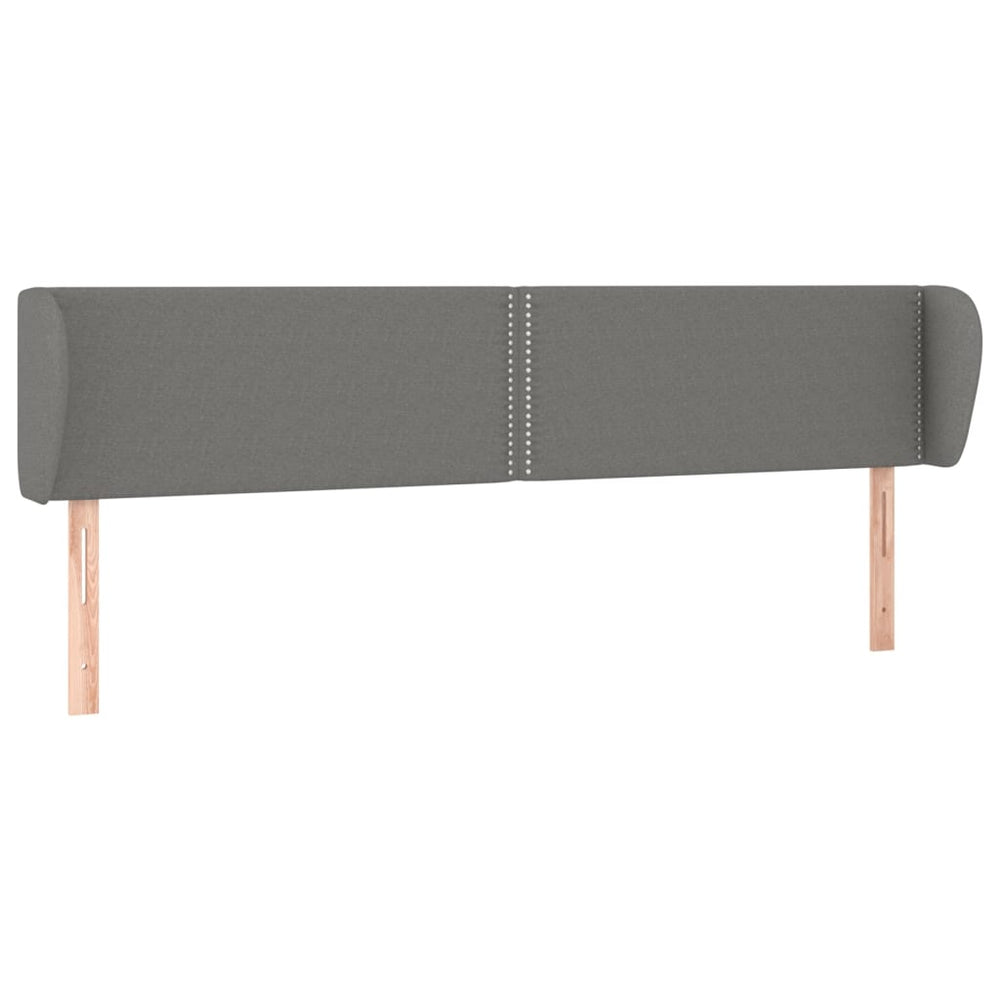Kopfteil mit Ohren Dunkelgrau 183x23x78/88 cm Stoff