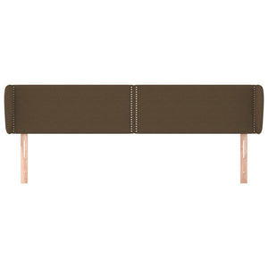Kopfteil mit Ohren Dunkelbraun 183x23x78/88 cm Stoff