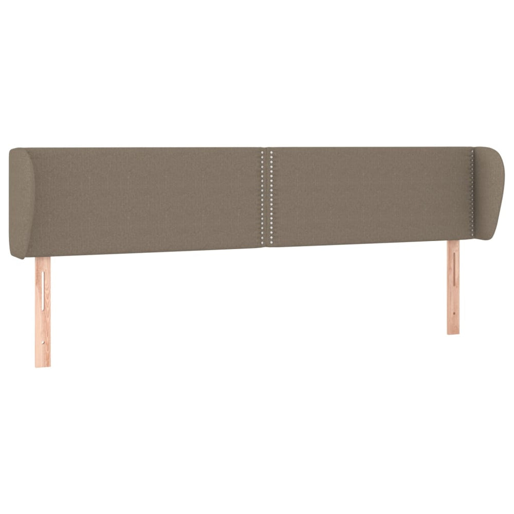 Kopfteil mit Ohren Taupe 183x23x78/88 cm Stoff