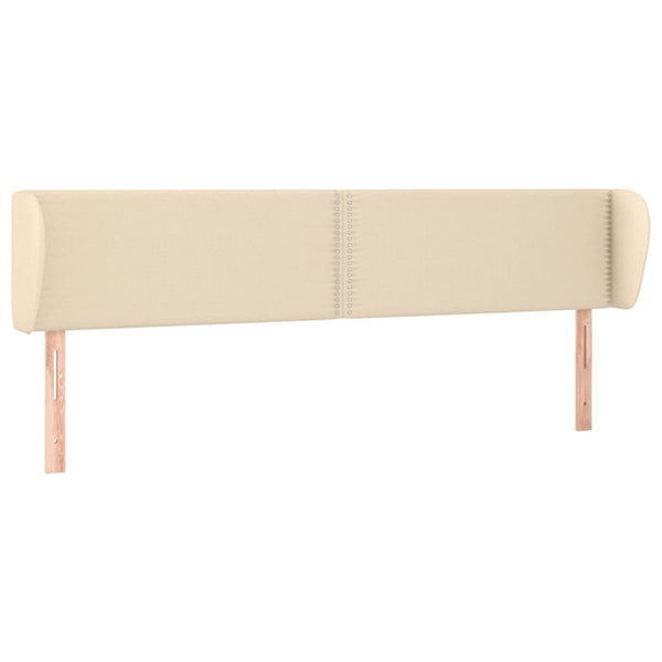 Kopfteil mit Ohren Creme 183x23x78/88 cm Stoff