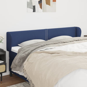 Kopfteil mit Ohren Blau 183x23x78/88 cm Stoff