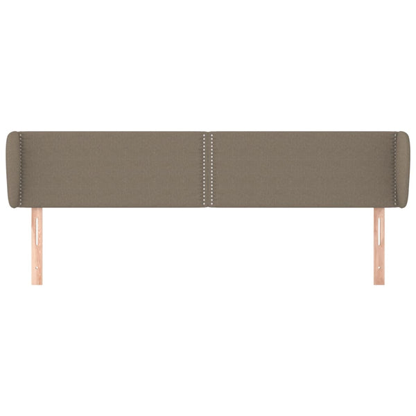 Kopfteil mit Ohren Taupe 203x23x78/88 cm Stoff