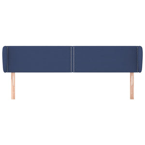 Kopfteil mit Ohren Blau 203x23x78/88 cm Stoff